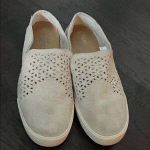 Toms Sunset Birch Perforaded Suede Leather Slip On Shoes Size 8